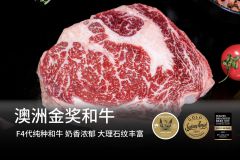 普犇 澳洲金凤凰纯种M8-9和牛眼肉牛排 230g 牛肉