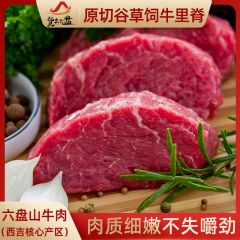 "货出六盘 宁夏西吉县谷草饲喂养 六盘山牛肉 精品黄牛里脊肉 2斤/袋