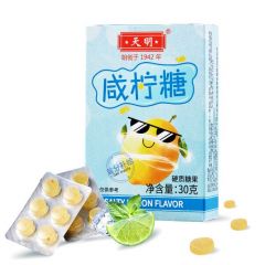 天明咸柠糖 30g*6盒 海盐柠檬糖 薄荷糖 清新口气网红糖