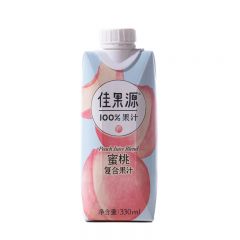 佳果源100%蜜桃复合果汁330ml*12