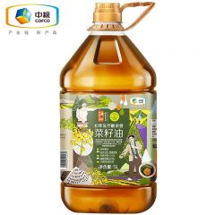 初萃中粮非转基因压榨低芥酸浓香菜籽油5L 头道浓香 传统小榨