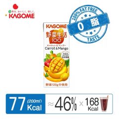 可果美 野菜生活 胡萝卜与芒果果蔬汁（黄色） 200ml * 12瓶